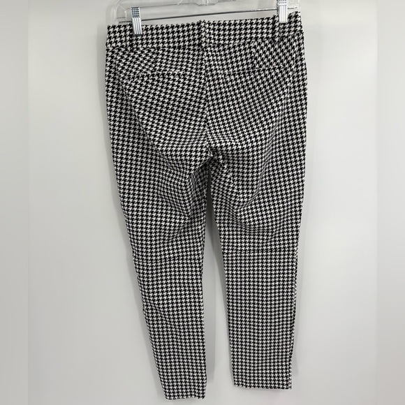 J.Crew Black White Houndstooth Flat cotton Front Skinny Winnie trousers Pants 4 - Picture 7 of 15